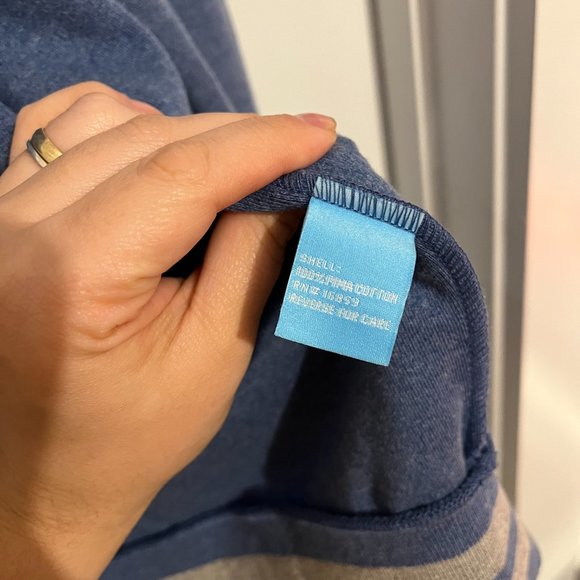 Rock the Zip Front Varsity Cardigan Sweater in Cool Blue from J. McLaughlin - Picture 5 of 8